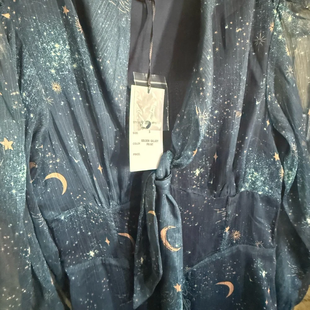 Unique Vintage Cosmic Galaxy maxi dress - size small - Picture 8 of 8